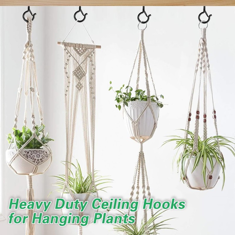 BIAHOTUR 21 Pack Q-Hanger Hooks, Screw Hooks Outdoor String Lights,