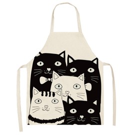 BOCTTCBO Cat Apron Cute Cooking Apron for Women Men Chef Funny Aprons Kitchen Baking Painting Gardening and Party