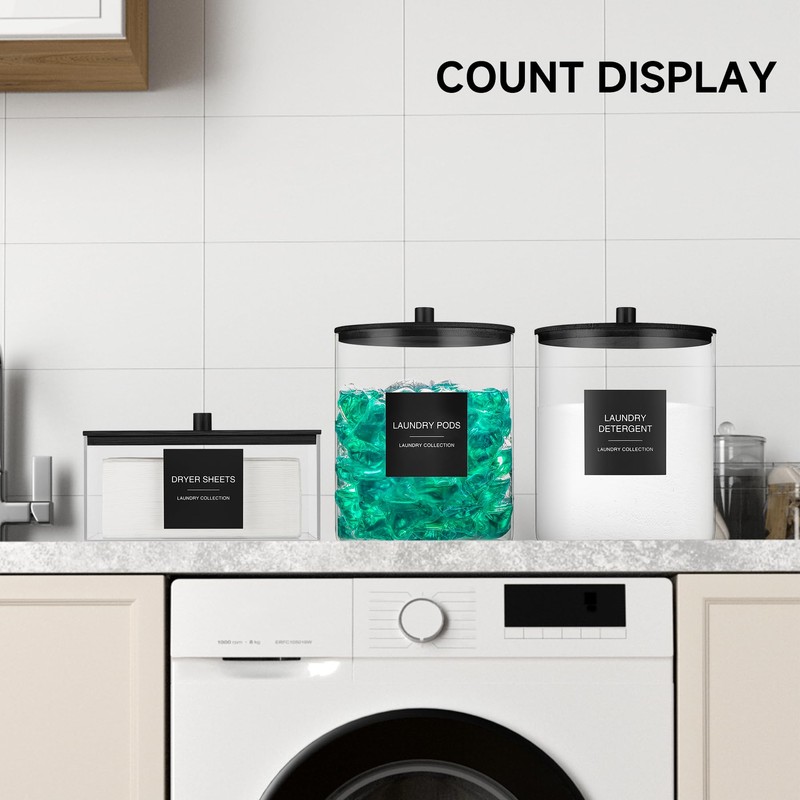 TIPGO Acrylic Dryer Sheet Holder with Lid, Clear Laundry Sheets