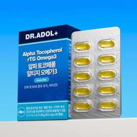 Doctor Adol Dr. Adol Tocopherol Eye Omega 3 Adult Nutrition 60 Capsules / 닥터아돌 토코페롤 눈 오메가3 성인 영양제 60캡슐