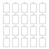 uxcell Open Back Bezel Pendants, 30pcs Rectangular Hollow Frame Charm