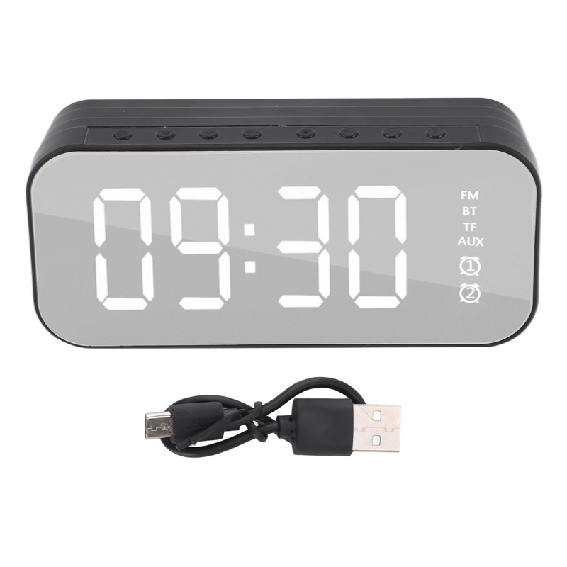 Bluetooth Speaker Alarm Clock Retro Small Multi Functional Desk Subwoofer