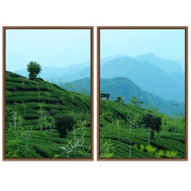 SIGNWIN 2 Piece Framed Canvas Wall Art Greenlands Canvas Prints Home Artwork Decoration for Living Room,Bedroom - 16"x24"x2 Panels