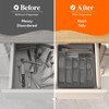 Lifewit Silverware Organizer with Lid, Covered Utensil Tray for Kitchen