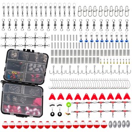 Ultimate 264-Piece Fishing Gear Set - All-in-One Tackle Box Organizer with Treble Hooks, Spinner Blades, Weights for Beginner & Pro Anglers