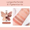 Butterfly Lidschatten Palette, 6 Farben Eyeshadow Palette, Matt und Glitzer