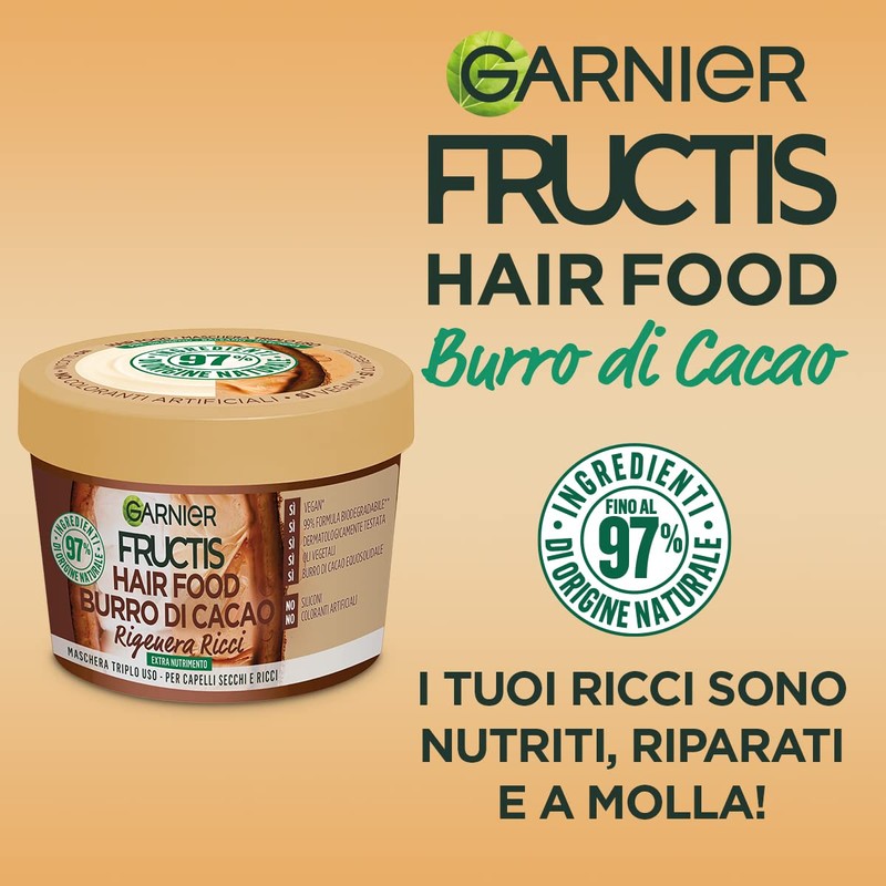 Garnier Fructis Hair Food Burro di Cacao Maschera per Capelli