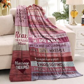Massage Therapist Blankets & Gifts for Women - Therapeutic Massage Awareness Day, Christmas Throw Blankets 60"X 50"