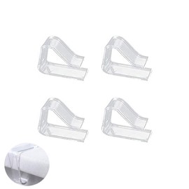 YIXINLYMY Table Cloth Stop, Fixing Table Cloth Clips, Set of 4, Compatible with 0.8 - 1.4 inches (2 - 3.5 cm), Clear Type, Anti-Slip, Wedding, Graduation, Windproof, Scandinavian