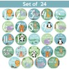 Baby Monthly Milestone Stickers – Set of 24 Zoo Animals