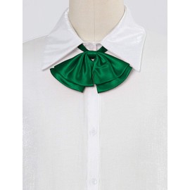 Allegra K School Ribbon, Ribbon Tie, Uniform Ribbon, Bowtie, Bowtie, Adjustable, Plain, Girls, deepgreen