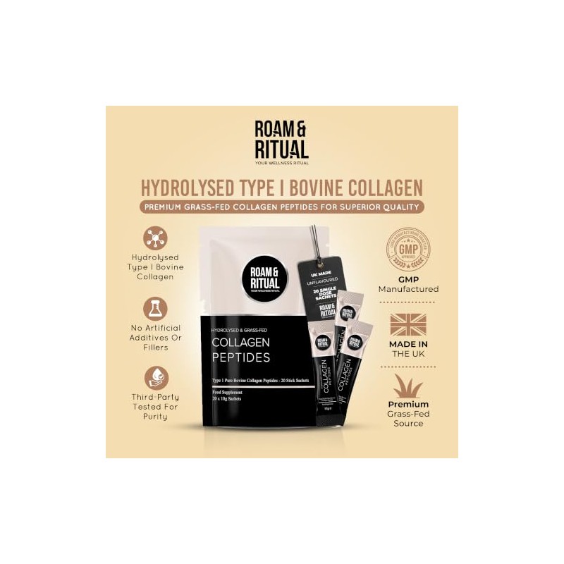 Collagen Sachets | 100% Collagen Peptides 20 x 10g |