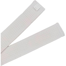 Pandiui23 Professional Taekwondo Karate Judo Double Wrap Martial Arts Stripe Sports Belt (1, White, 2.2M)