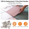 Agatige 100Pcs Replacement Steel Needles, Leveler Replaceable Pin T-Pins Reusable