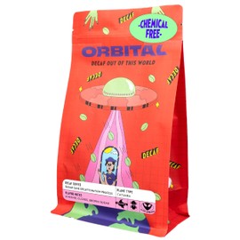 Orbital Decaf Coffee – Single Origin Colombian Whole Bean – Sugarcane Decaf Process, Chemical-Free, Mold Free, Medium Roast, Specialty Grade Decaf Coffee Beans, No Caffeine Crash, 12 oz