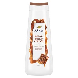 Dove Limited Edition Holiday Treats - Gel de baño para nutrición profunda, nuez de nuez y mantequilla crujiente, 20 onzas