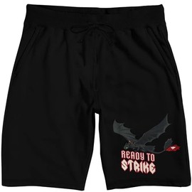 How to Train Your Dragon Toothless Ready to Strike Adult Black Sleep Pajama Shorts - XL