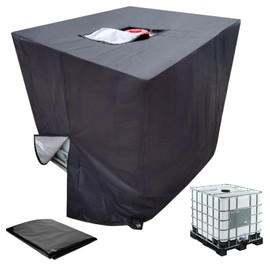 DRIONO IBC Tote Cover, 420D Suitable for 275 Gallon 1000L IBC Tank Container Sunshade Waterproof Protective Hood