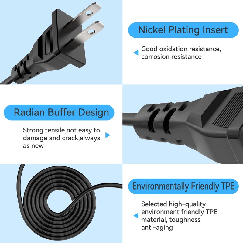Guy-Tech AC Power Cord Cable Plug Compatible for A1254 A1302