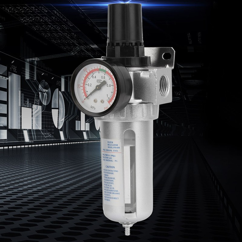 BSP 1/2" Air Compressor Moisture Water Trap Filter Regulator with
