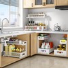 2 Pack 17IN Depth Under Sink Storage Organizer, Large 2-Tier