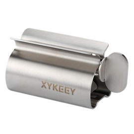 XYKEEY Toothpaste Squeezer Tube Squeezer - Toothpaste Squeezer Roller Tube Squeezer Tool, Rolling Tooth Pastetooth Paste Squeeze Dispenser Tube Wringer, 1 Pack (Stainless Steel)