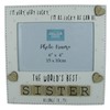 Sister Photo Frame The Worlds Best Sister Gift Letter Tiles
