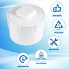 2pcs 6" PVC Sewer Cleanout Cap with Plug Cover Fitting,