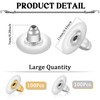 200 Pcs Earring Backs, Soft Transparent Earring Backs Bullet Clutch