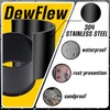 DewFlew 4Pcs 4.25" Push Through Wheel Center Caps Stainless Trailer
