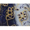 wowfabric4less123 Royal Blue Gold Multicolor Sequins embroidery Lace Fabric 50”