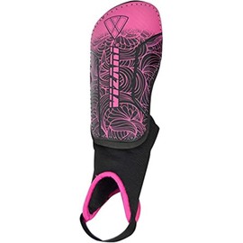 Vizari Cali Soccer Shinguard with Ankle Protection for Boys and Girls (Pink/Black, Large)
