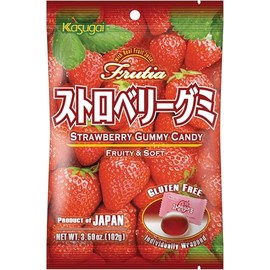 KASUGAI GUMMIES Strawberry Gummy Candies, 3.77 Ounce