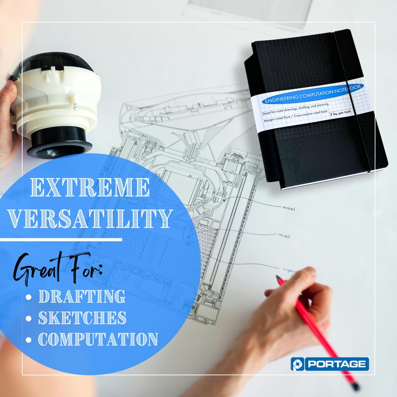 Engineering Computation Notepad, Great for Drawings and Calculations, 6" x