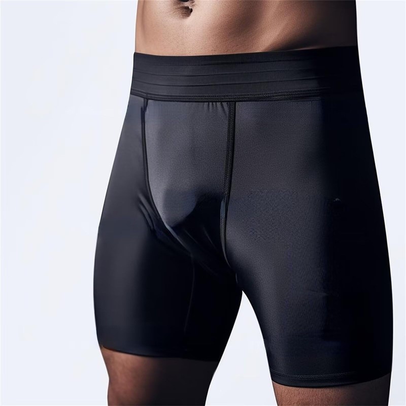 ORBU Men's Compression Half Tights with Pockets for Training, Muscle