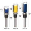 Bestgle 3Pcs Top Bearing Flush Trim Pattern Router Bit Set