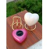 Pretty Set of 2 Pink and White Heart Keepsake Mini
