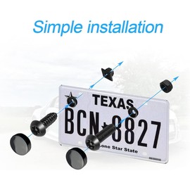 8PCS Anti Theft License Plate Screws Kits,Stainless Steel License Plate Fasteners,Number Plate Screws Set for Attaching License Plates, Frames and Covers as Well as Mounting Accessories