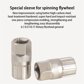 Gowxs Bicycle Freewheel Remover，Mountain Bicycle Lockring Removal Tool for Sram, Sunrace, Shimano, DNP and Other 6,7,8,9,10,11Speed Freewheel (Lengthen Sleeve)