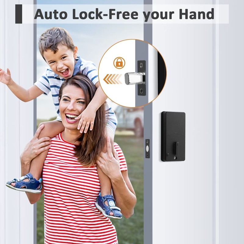 Tinewa Fingerprint Entry Door Lock, Exterior Smart Door Lock for