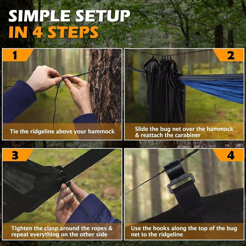 KANCOKIT Mosquito Net for Camping Hammock, Lightweight & Portable Hammock