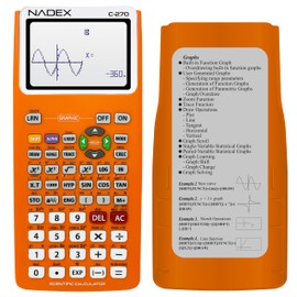 Scientific Calculator with Graph Functions for College and High School Students, Engineering, Advanced Mathematics, Calculus, Algebra, Geometery, Trigonometry, Statistics, Physics, Chemistry, Orange
