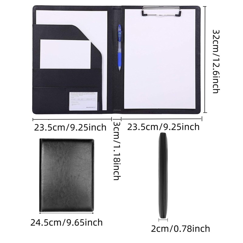 A4 Clipboard Folder, PU Document Pocket, Clipboard Writing Case with