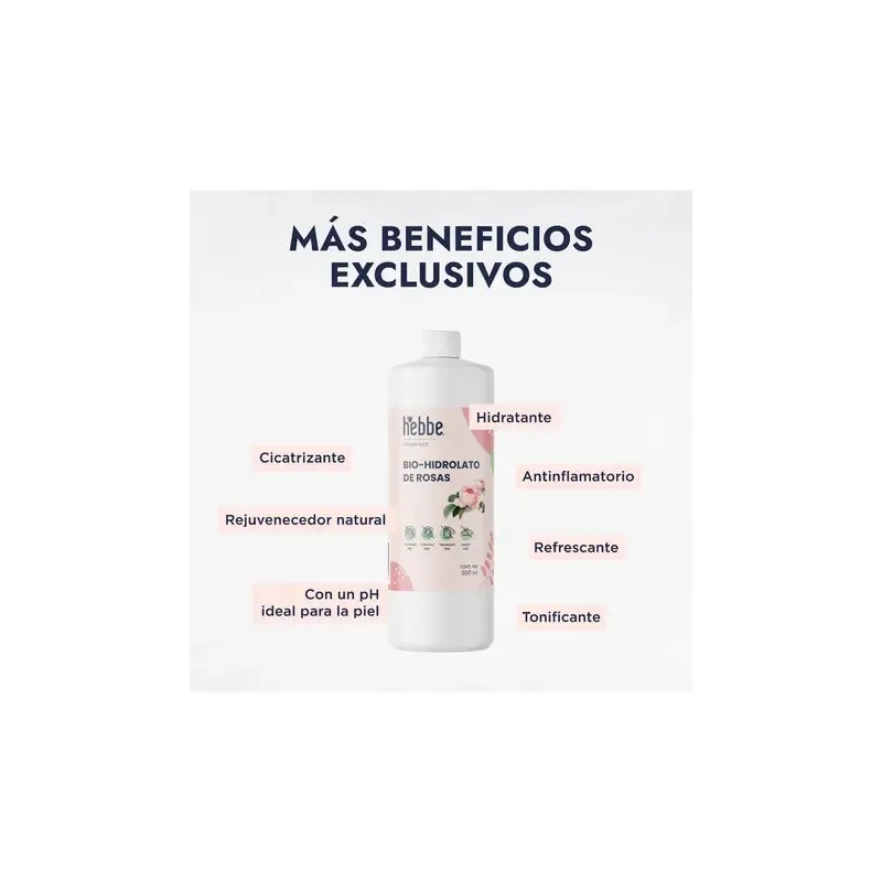 Agua de Rosas sin colorantes 500 ml | Bio Hidrolato