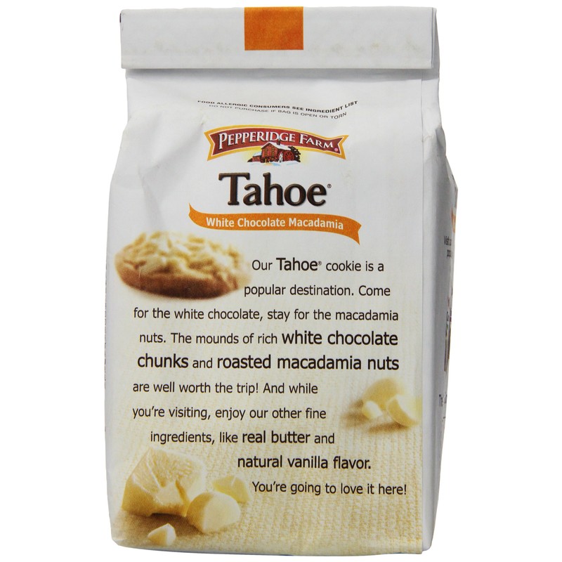 Pepperidge Farm Chocolate Chunk Crispy Cookies, Tahoe White Chocolate Macadamia,