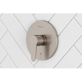 Pfister Pfirst Modern Valve Trim Only (Valve Body Sold Separately), Single Handle, 1-Hole, Brushed Nickel Finish, R89040K