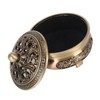 Coil Incense Burner with Lid Antique Beautifully Carved Electroplating Zinc