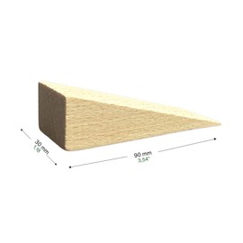 Tolux Wooden Wedges, Hardwood Wedge, Beech Wood Wedge, Wooden Doorstop, Handy Tool in Carpentry, Construction and Various DIY Projects, Size 90x30x25 mm / 3.54x1.18x0.98 in, Pack of 10 pcs