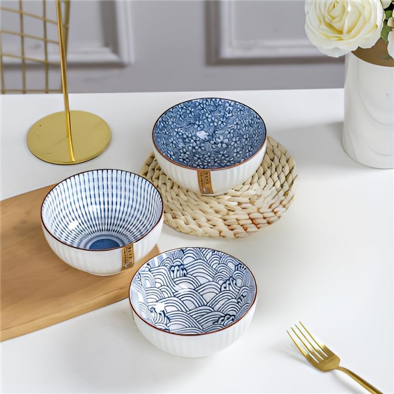 Yuanlity 10 oz Small Ceramic Bowls Set of 6, 4.5