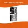 Vertical Distressed American Flag Tailgate Decal-one Size fits Most (Satin